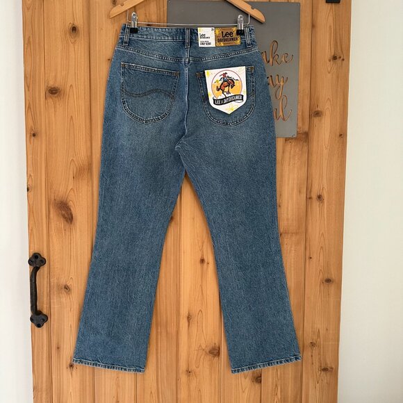 Lee x Daydreamer Size 29/28 High Rise Western Crop Bootcut Jeans - Picture 4 of 13